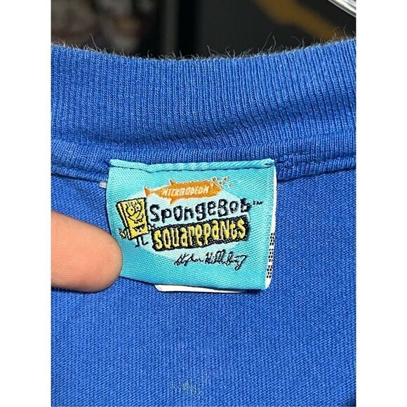 Vintage Y2K Spongebob Squarepants Soaking Up Crime Tee - Picture 2 of 5